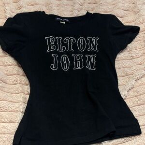 Elton John Black Women's Top